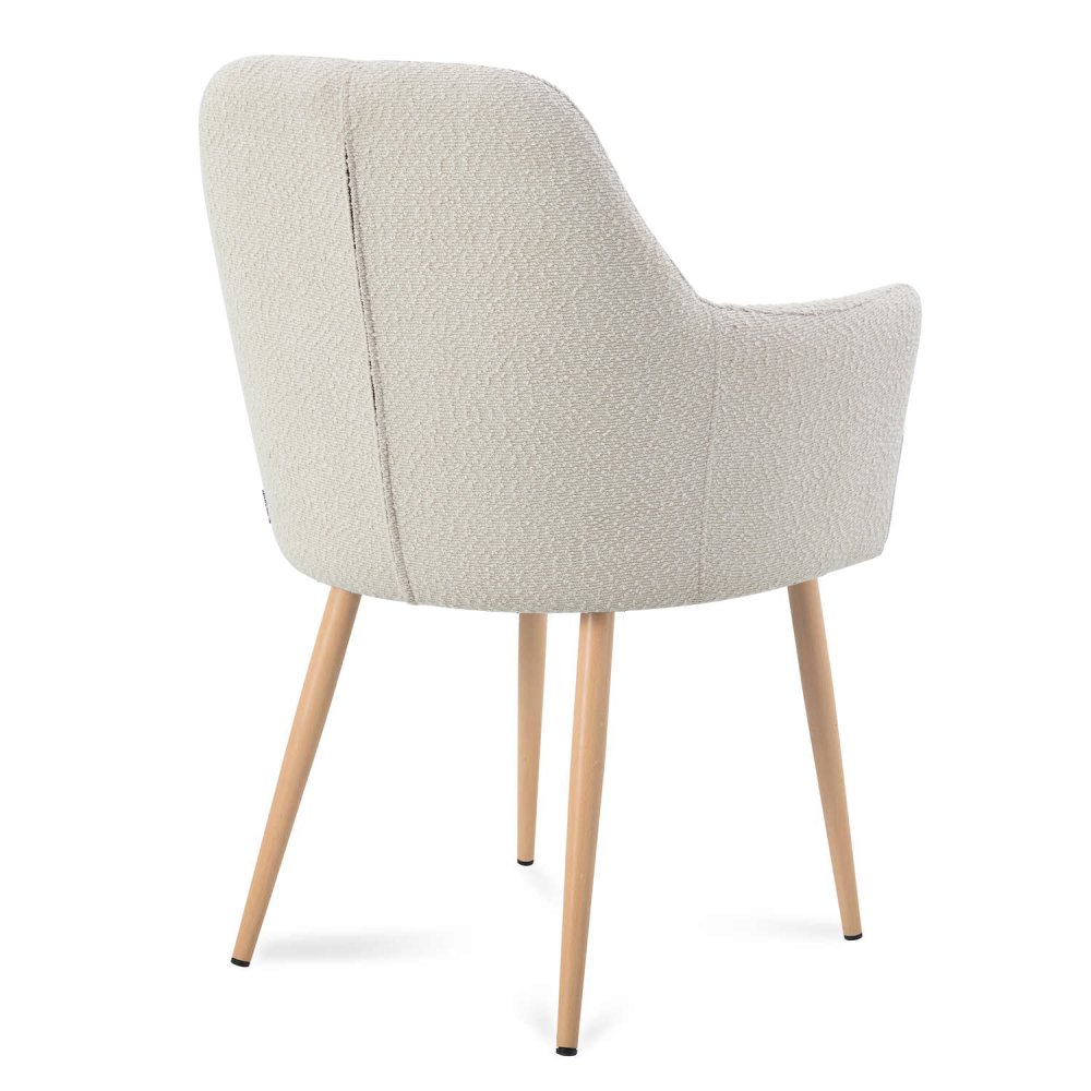 Fauteuil Olaf Sable Pieds Hêtre - Fauteuil rembourré moderne et confortable – UKUKHOME.COM
