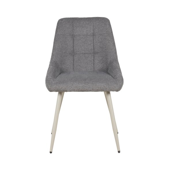 Chaise Alma gris pied beige, design nordique élégant et confortable 2