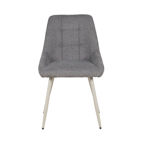 Chaise Alma Gris Pieds Beige - Chaise rembourrée design moderne – UKUKHOME.COM