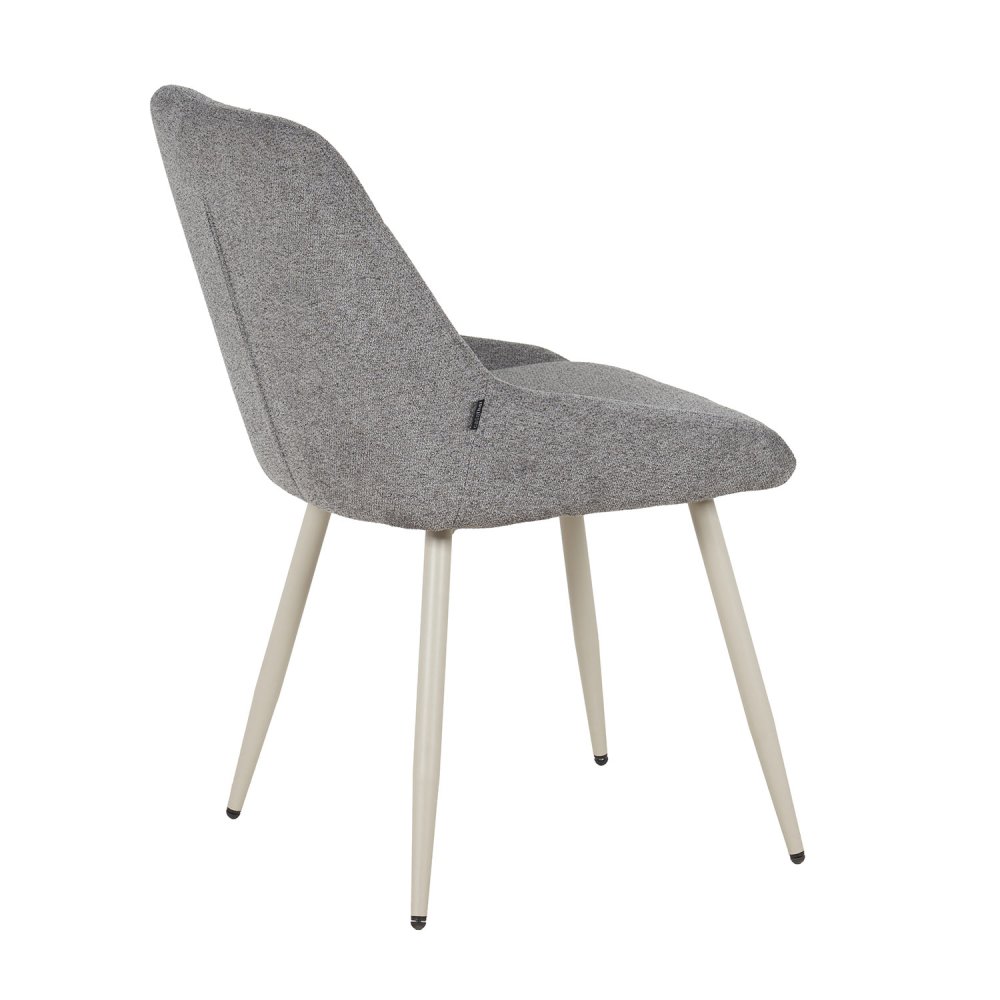 Chaise Alma Gris Pieds Beige - Chaise rembourrée design moderne – UKUKHOME.COM