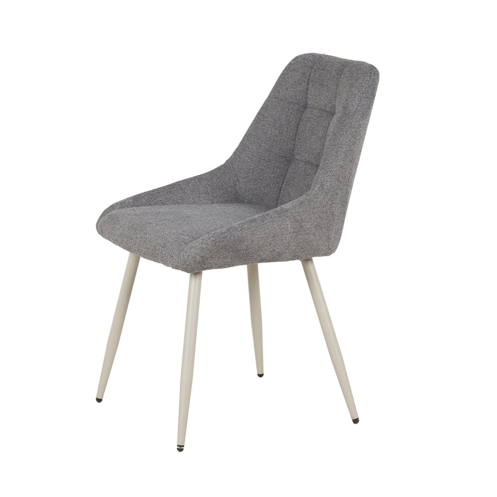 Chaise Alma Gris Pieds Beige - Chaise rembourrée design moderne – UKUKHOME.COM