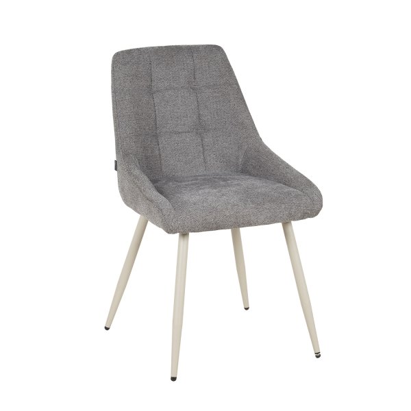 Chaise Alma gris pied beige, design nordique élégant et confortable