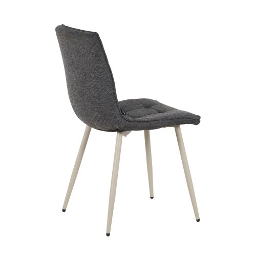 Chaise Louise Gris Marengo Pieds Beige - Chaise rembourrée design moderne – UKUKHOME.COM