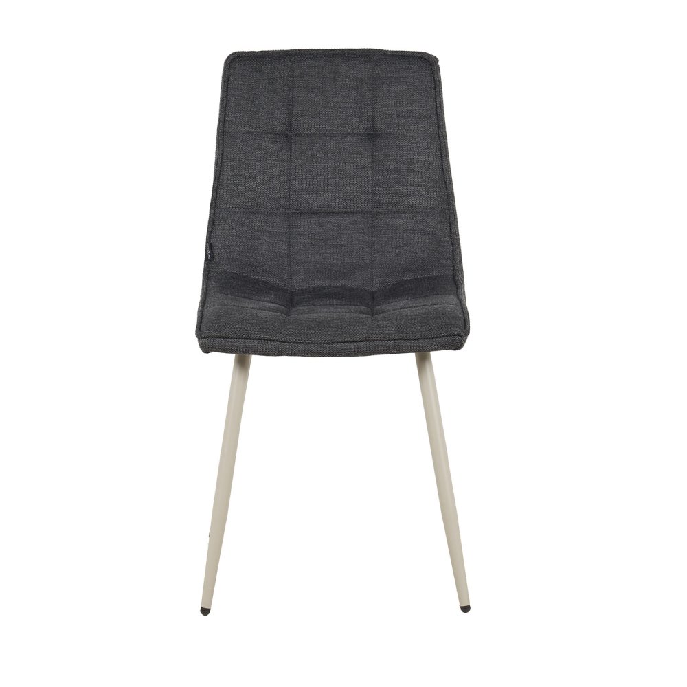 Chaise Louise Gris Marengo Pieds Beige - Chaise rembourrée design moderne – UKUKHOME.COM