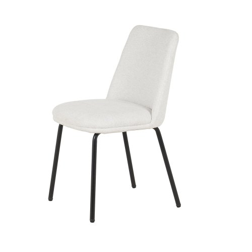 Chaise Miren Sable Pieds Noirs - Chaise rembourrée design moderne – UKUKHOME.COM