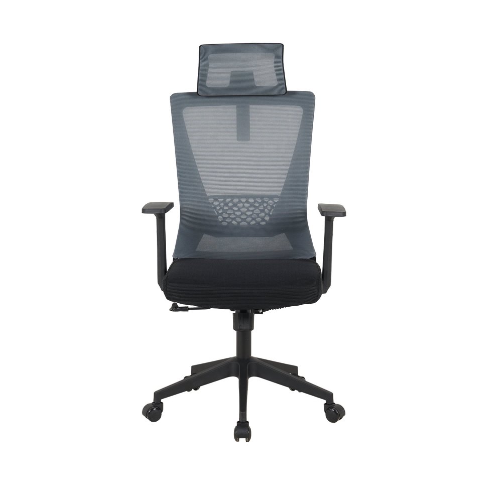 Chaise De Bureau Roman Noire Y Gris - Chaise de bureau ergonomique – UKUKHOME.COM