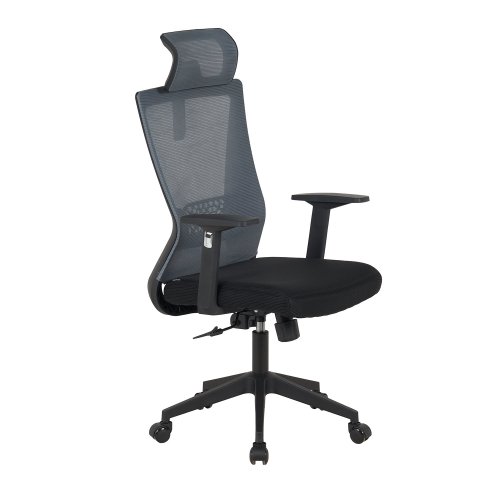 Chaise De Bureau Roman Noire Y Gris - Chaise de bureau ergonomique – UKUKHOME.COM