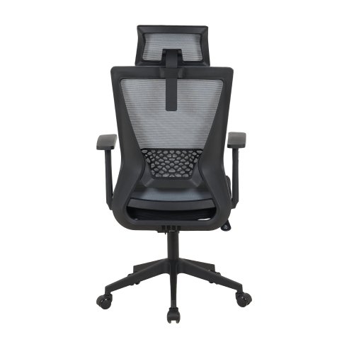 Chaise De Bureau Roman Noire Y Gris - Chaise de bureau ergonomique – UKUKHOME.COM