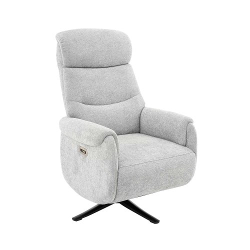 Fauteuil Tous relax électrique gris clair, inclinaison motorisée pour le repos