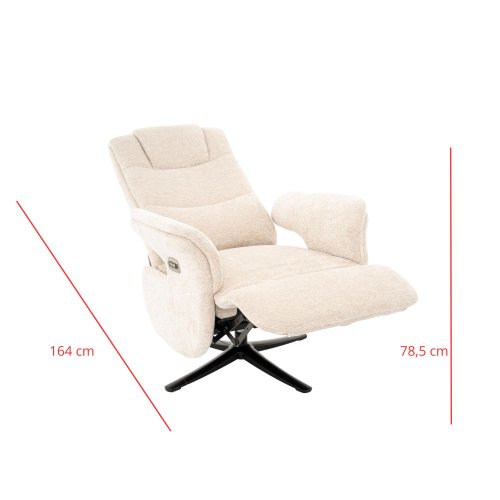 Fauteuil Clark Relax Électrique Sable - Fauteuil relax électrique design – UKUKHOME.COM
