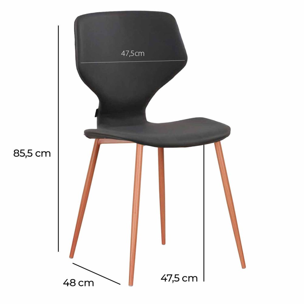 Chaise Vora Tissu Gris Anthracite - Chaise rembourrée design moderne – UKUKHOME.COM