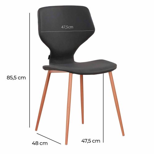 Chaise Vora Tissu Gris Anthracite - Chaise rembourrée design moderne – UKUKHOME.COM