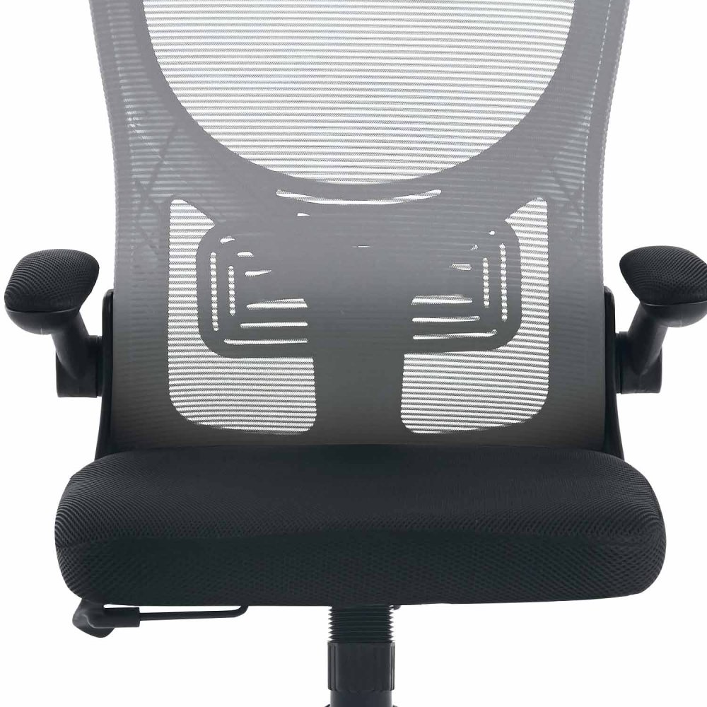 Chaise De Bureau Studio Gris Y Noire - Chaise de bureau ergonomique – UKUKHOME.COM