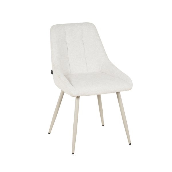Chaise Alma sable pied beige, tons chauds avec design nordique confortable