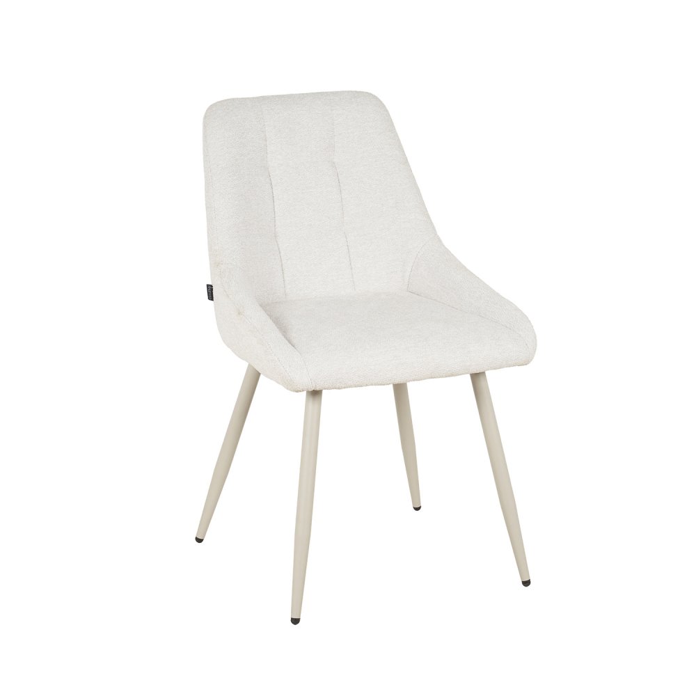 Chaise Alma sable pied beige, tons chauds avec design nordique confortable