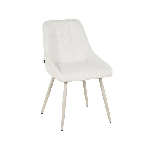Chaise Alma sable pied beige, tons chauds avec design nordique confortable