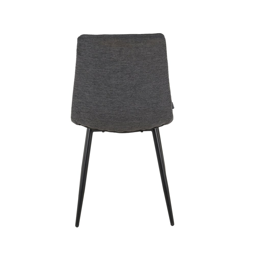 Chaise Louise Gris Marengo Pieds Noirs - Chaise rembourrée design moderne – UKUKHOME.COM