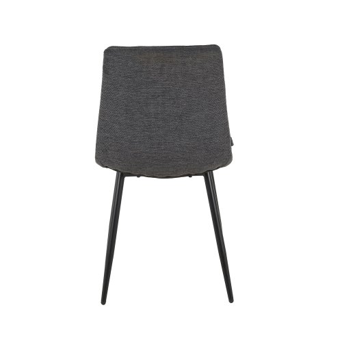 Chaise Louise Gris Marengo Pieds Noirs - Chaise rembourrée design moderne – UKUKHOME.COM