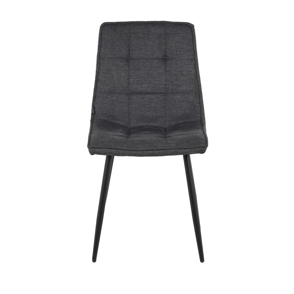 Chaise Louise Gris Marengo Pieds Noirs - Chaise rembourrée design moderne – UKUKHOME.COM