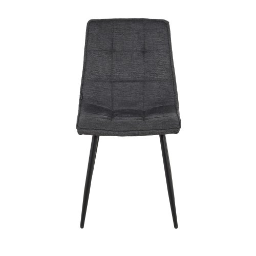 Chaise Louise Gris Marengo Pieds Noirs - Chaise rembourrée design moderne – UKUKHOME.COM