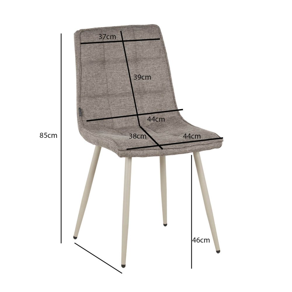 Chaise Louise Marron Pieds Beige - Chaise rembourrée design moderne – UKUKHOME.COM