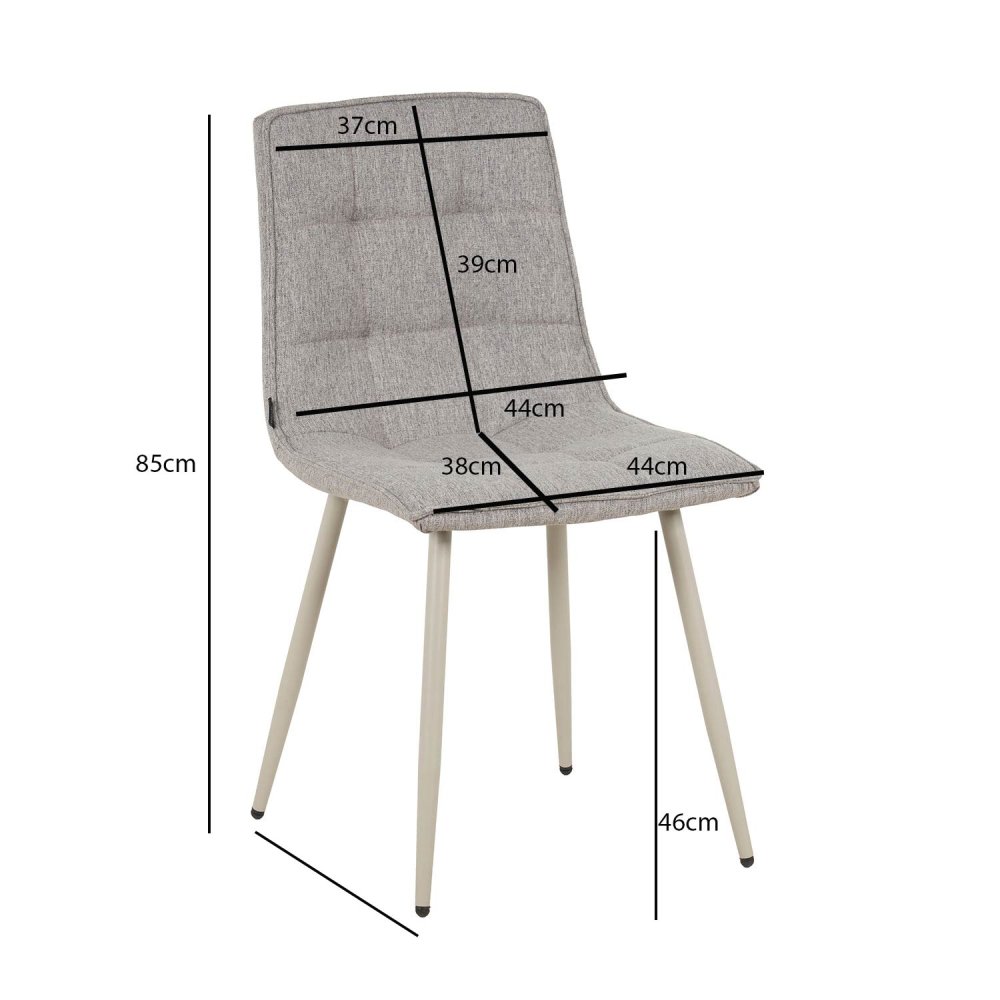 Chaise Louise Gris Foncé Pieds Beige - Chaise rembourrée design moderne – UKUKHOME.COM