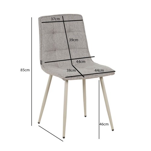 Chaise Louise Gris Foncé Pieds Beige - Chaise rembourrée design moderne – UKUKHOME.COM