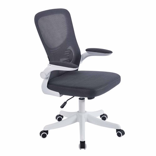 Chaise De Bureau Studio Gris/Blanche - Chaise de bureau ergonomique – UKUKHOME.COM