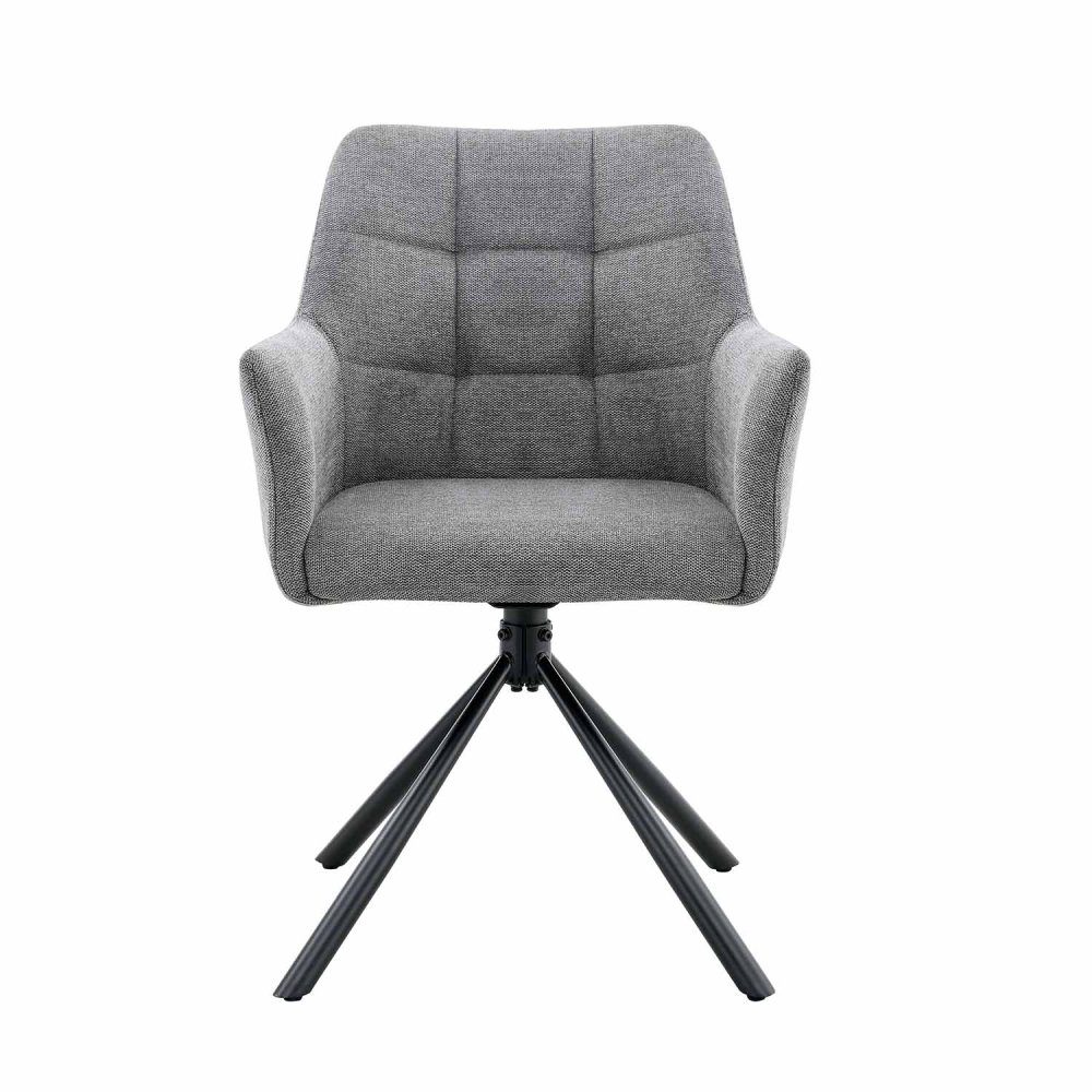 Fauteuil Pivotant Zenith Gris - Fauteuil rembourré moderne et confortable – UKUKHOME.COM