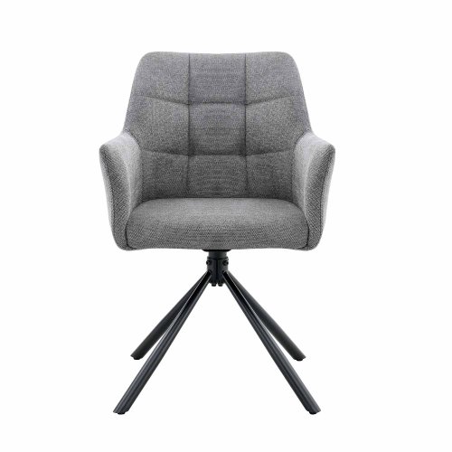 Fauteuil Pivotant Zenith Gris - Fauteuil rembourré moderne et confortable – UKUKHOME.COM