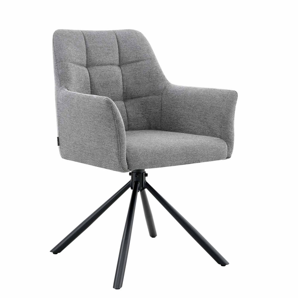 Fauteuil Pivotant Zenith Gris - Fauteuil rembourré moderne et confortable – UKUKHOME.COM