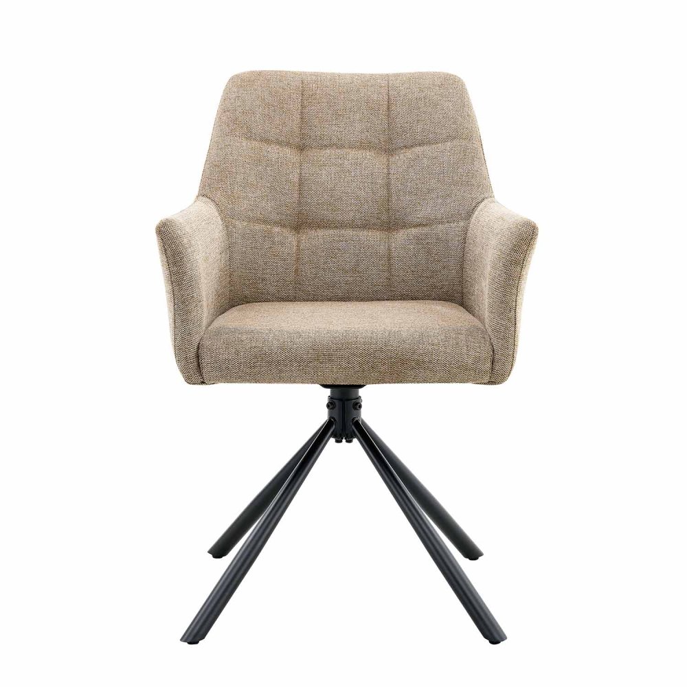 Fauteuil Pivotant Zenith Coffee - Fauteuil rembourré moderne et confortable – UKUKHOME.COM
