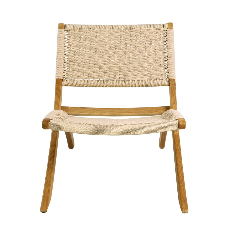 Fauteuil Mali en bois d’orme et corde naturelle | Ukukhome