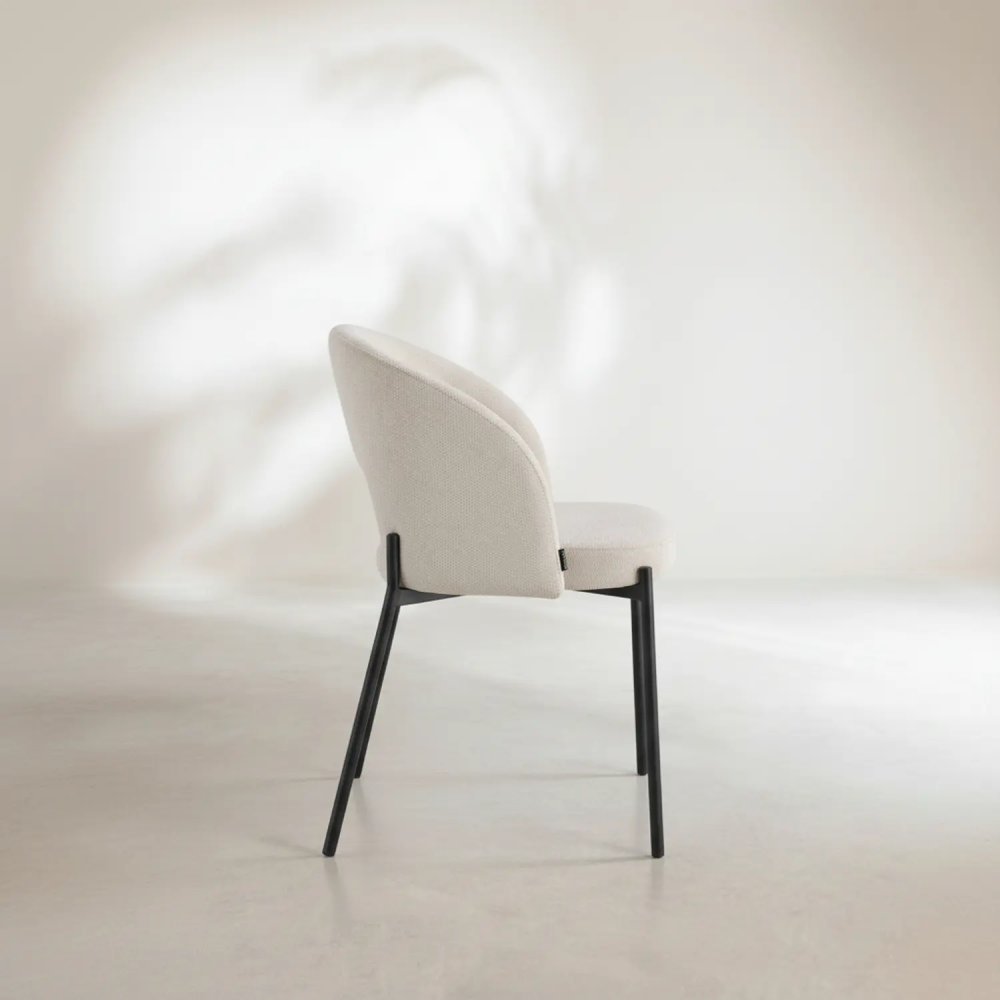 Chaise rembourrée couleur sable | Vente de Meubles Online