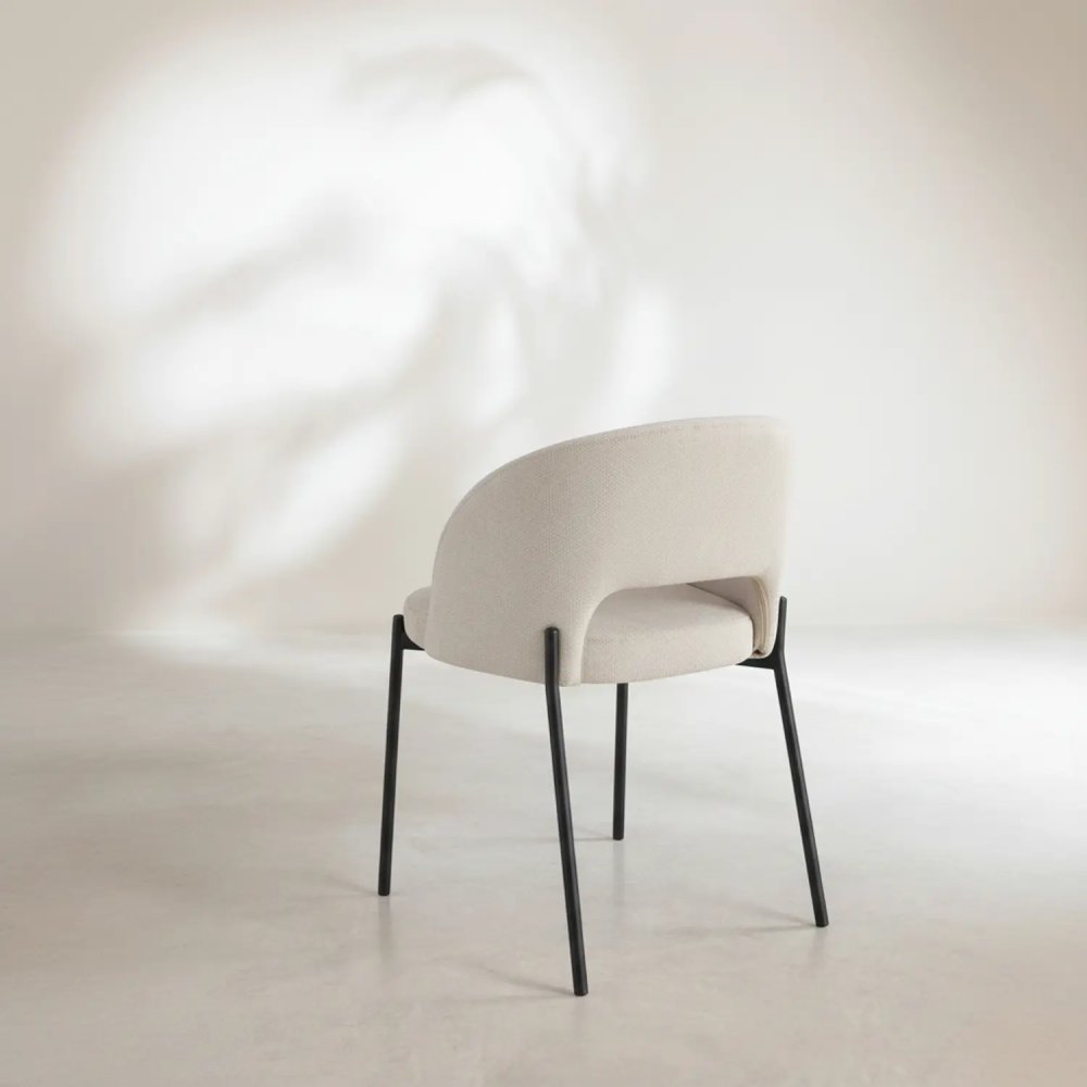 Chaise rembourrée couleur sable | Vente de Meubles Online