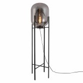 Lampadaire Aurora noir, design moderne avec abat-jour réglable élégant