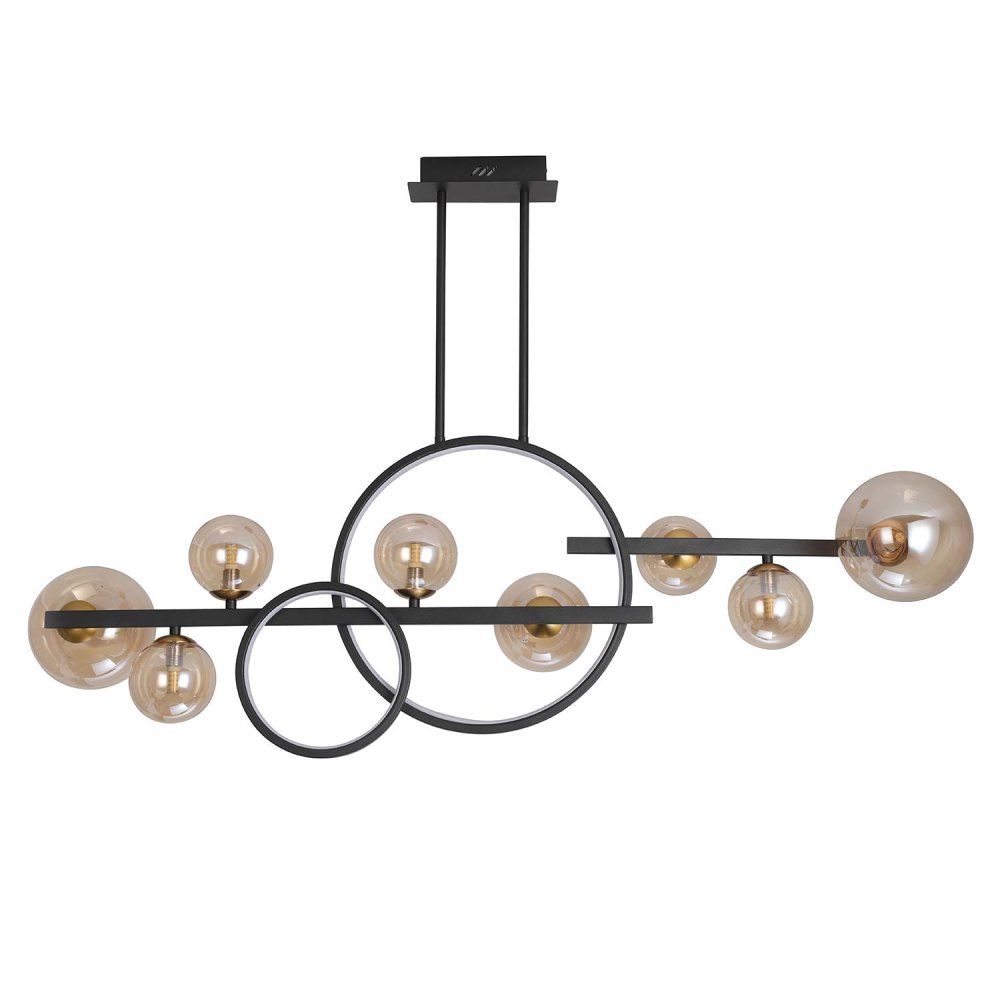 Suspension 8 Luces Stella color Negro - Suspension - UKUKHOME.com