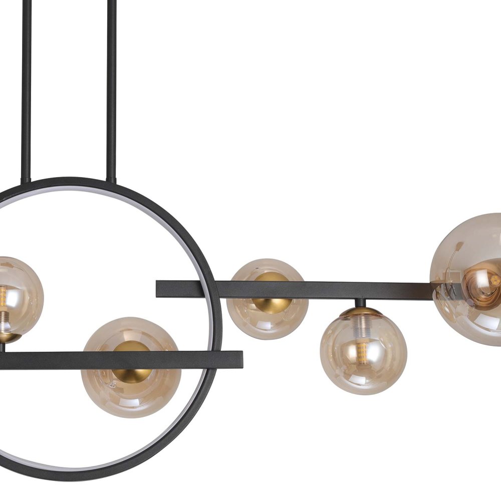 Suspension 8 Luces Stella color Negro - Suspension - UKUKHOME.com