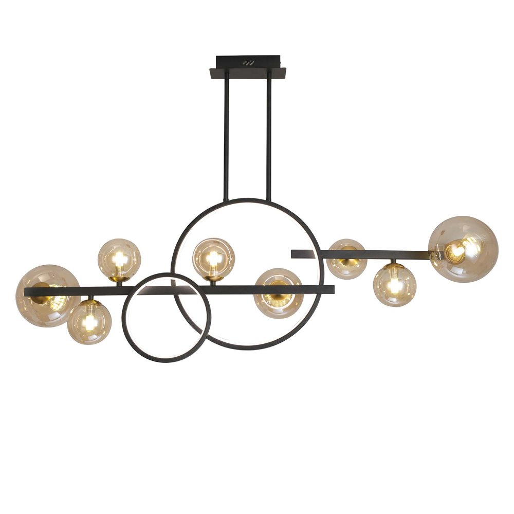 Suspension 8 Luces Stella color Negro - Suspension - UKUKHOME.com