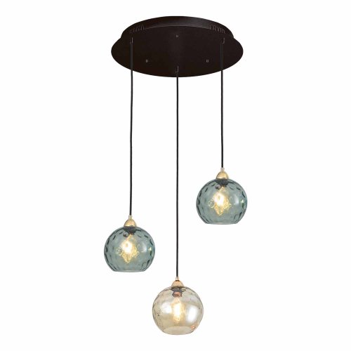 Suspension 3 Luces Lyria Ámbar y Fumé - Suspension - UKUKHOME.com