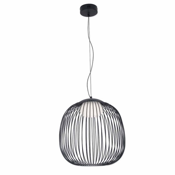 Plafonnier LED Eridan noir, plafonnier LED minimaliste au design actuel 2