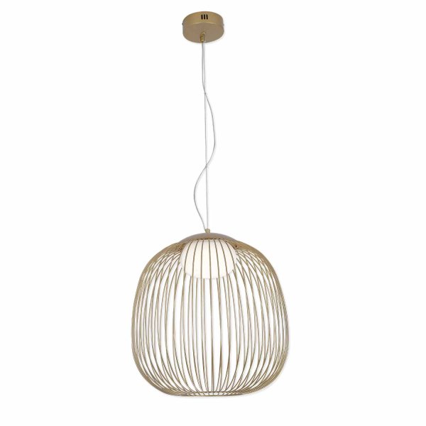 Plafonnier LED Eridan doré, plafonnier LED avec structure dorée moderne 2