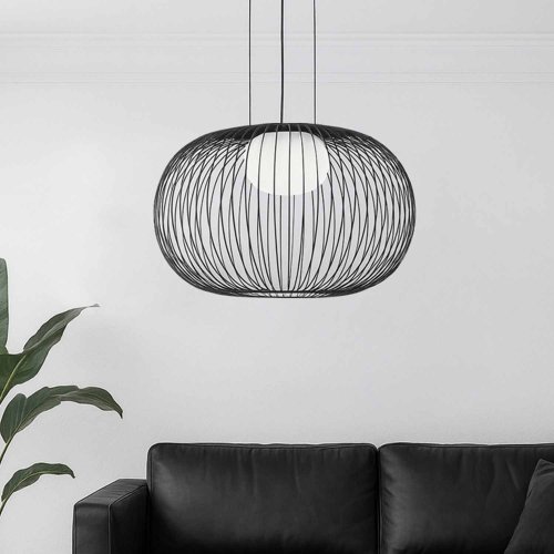 Plafonnier LED Aris noir, plafonnier LED au design contemporain et élégant