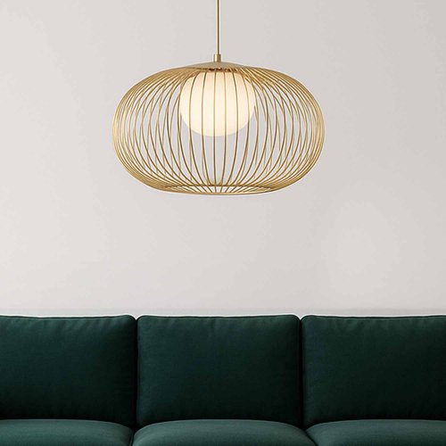 Plafonnier LED Aris doré, plafonnier LED à finition brillante dorée