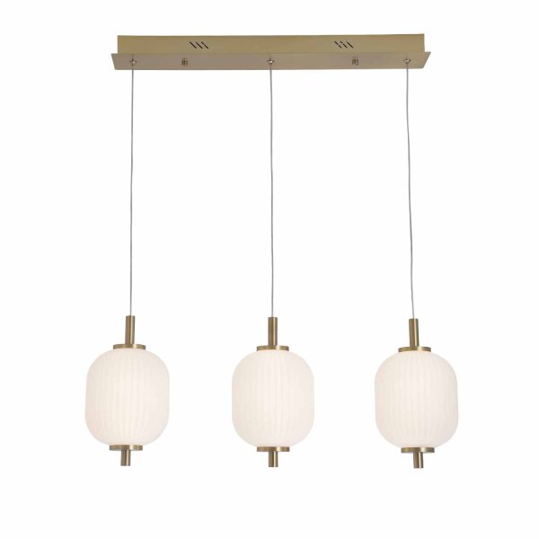 Suspension LED Odra 3 lumières, design moderne avec triple point lumineux 2