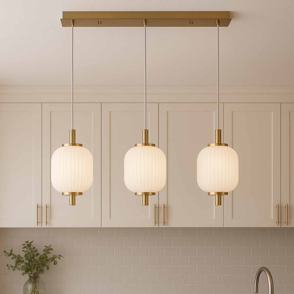 Suspension LED Odra 3 lumières, design moderne avec triple point lumineux
