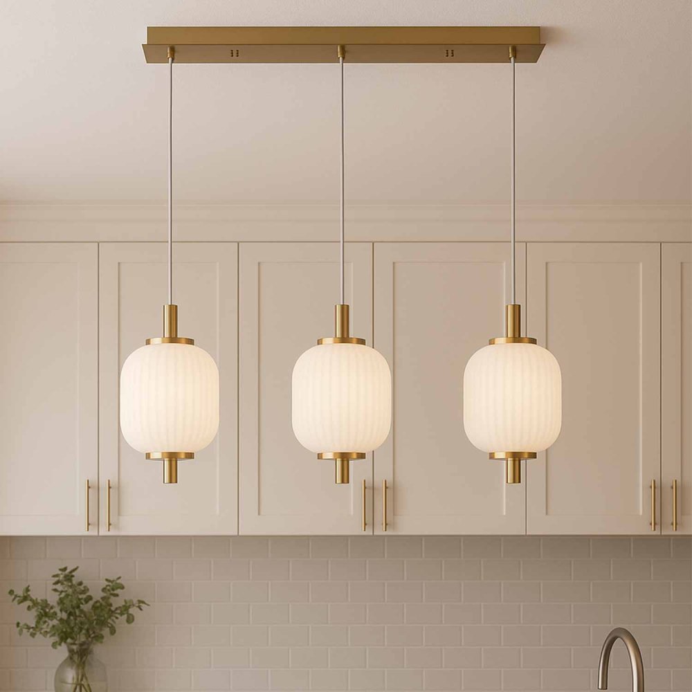 Suspension LED Odra 3 lumières, design moderne avec triple point lumineux