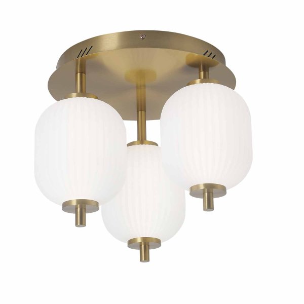 Plafonnier LED Odra 3 tulipes, plafond décoratif avec ampoules tulipes 2