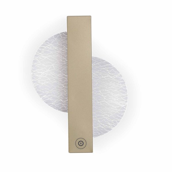 Applique LED tactile Yanuk dorée 25 cm, commande tactile à finition dorée 2