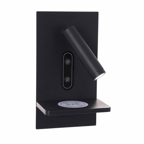 Applique LED Táctil Negro con Carga Inalámbrica 22Cm Eron - Applique LED - UKUKHOME.com